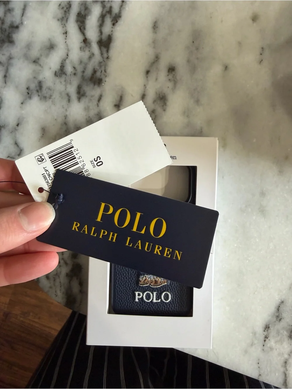 Polo by Ralph Lauren Navy Teddy Bear Embroidered Phone Case